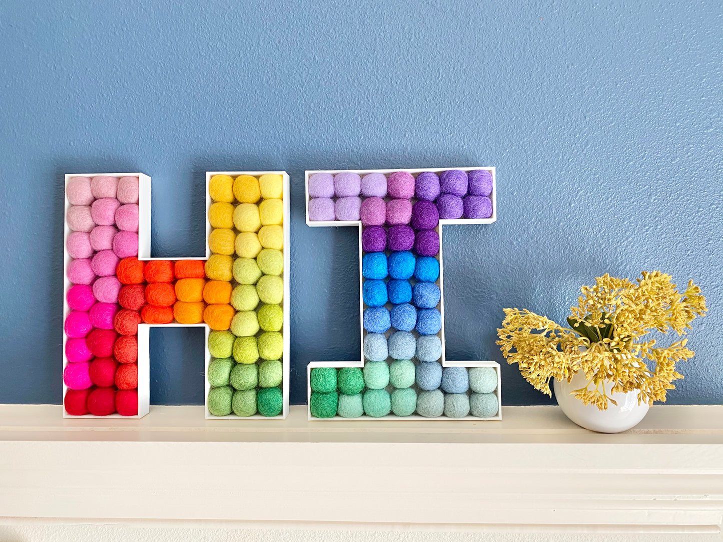 HI Felt Ball Letters