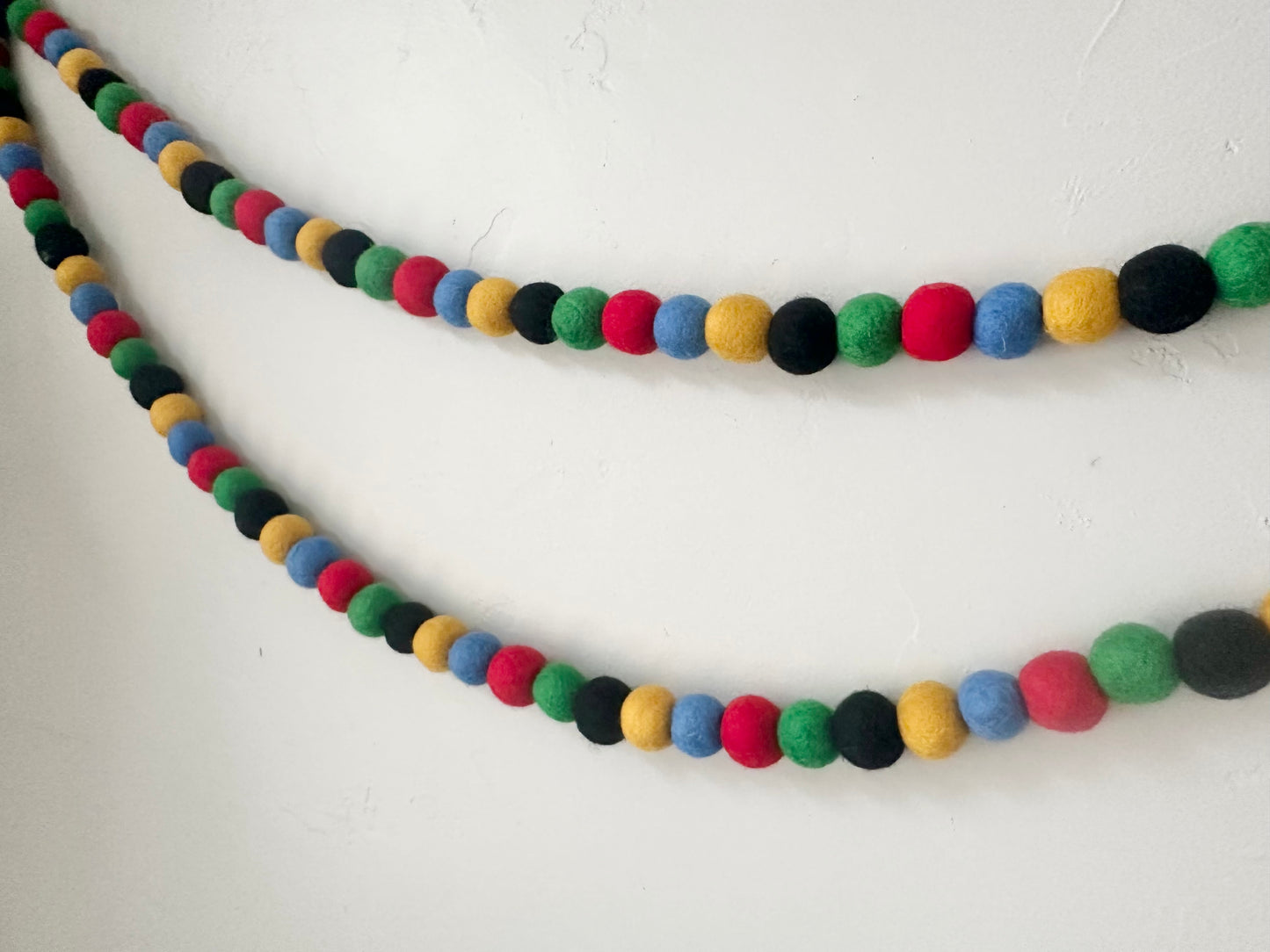 Blue, Gold, Black, Emerald, Red Garland