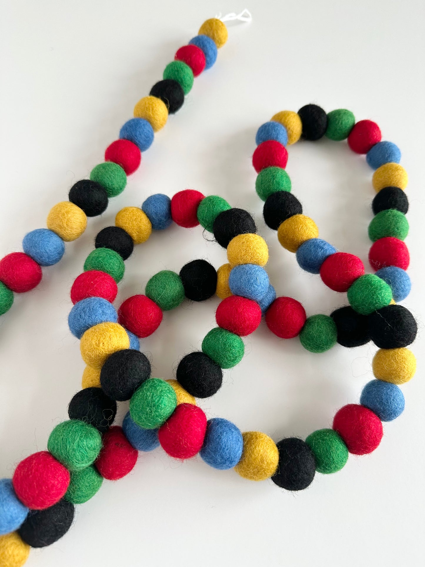 Blue, Gold, Black, Emerald, Red Garland
