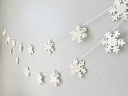 All White Snowflake Garland
