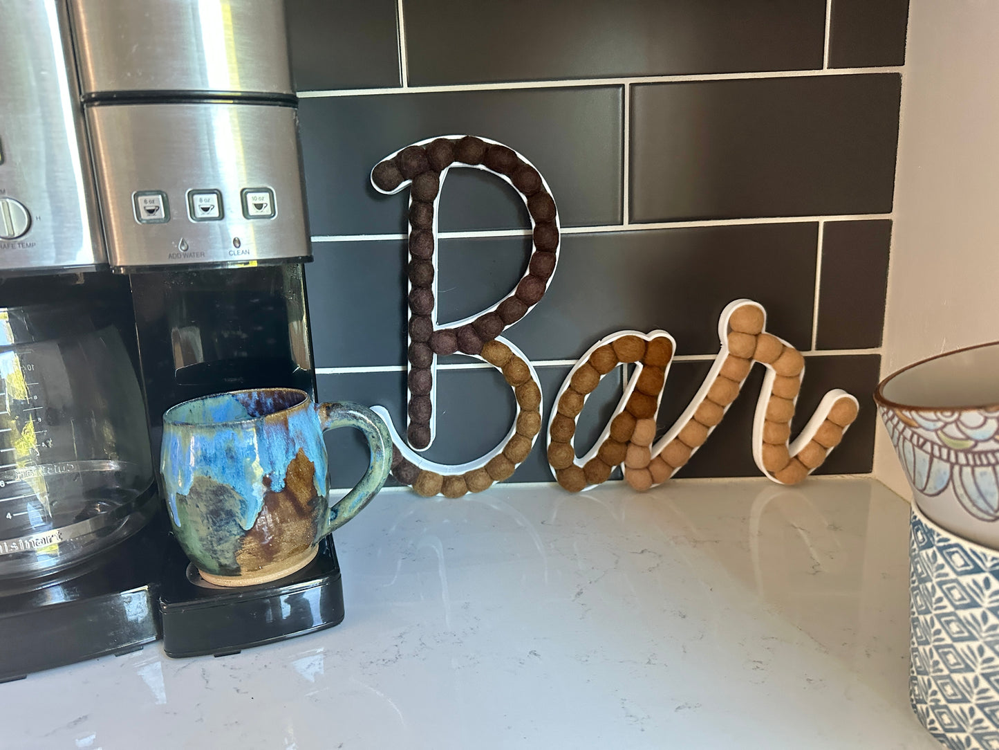 Cursive BAR (Coffee Bar or Alcohol Bar!)