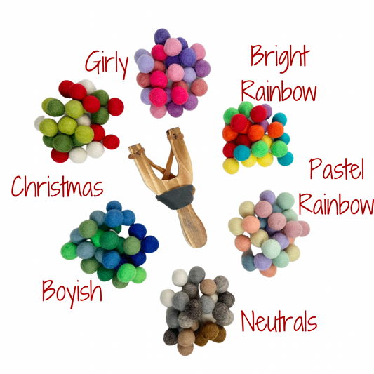 Themed Slingshot & Felt Ball Set