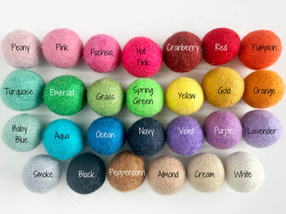 Medium Solid Wool Cat Toys