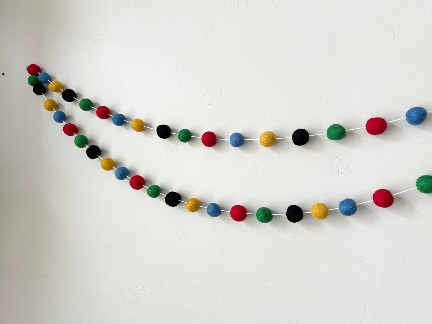 Blue, Gold, Black, Emerald, Red Garland