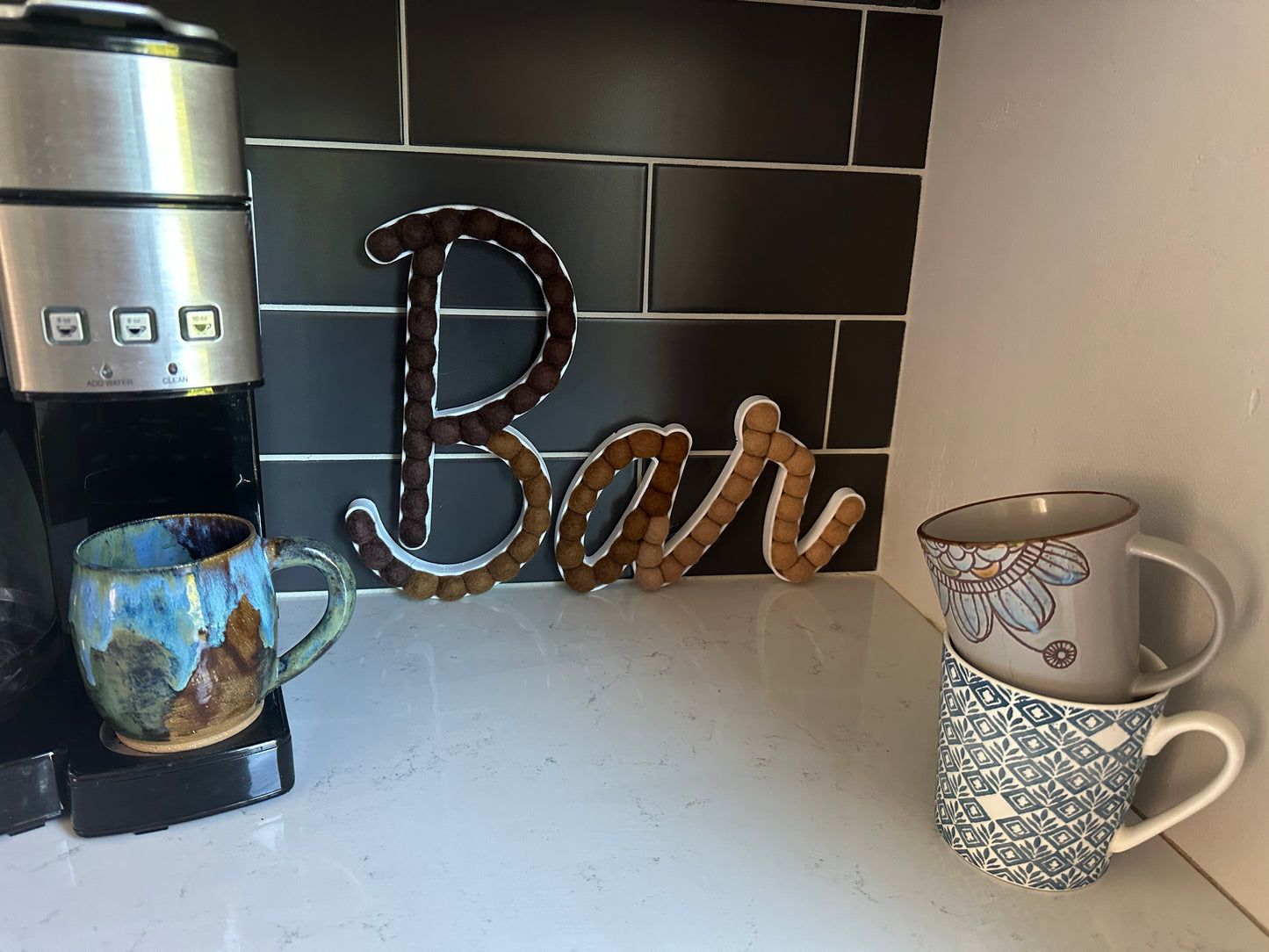 Cursive BAR (Coffee Bar or Alcohol Bar!)