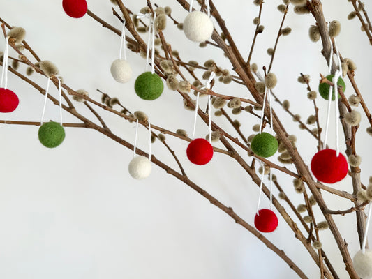 Christmas Felt Ball Ornaments