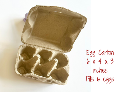 Set of 6 Felted Eggs in an Egg Carton