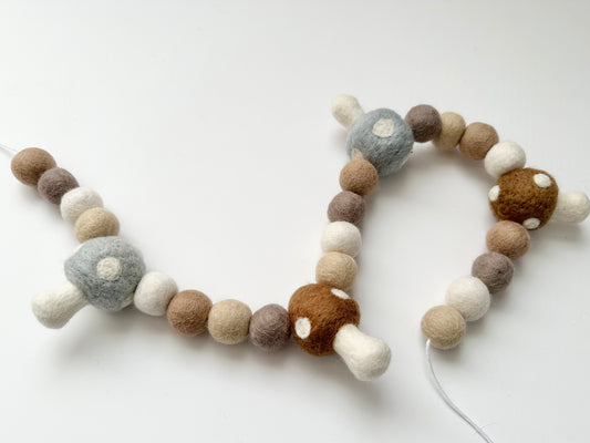 Neutrals Mushroom Garland