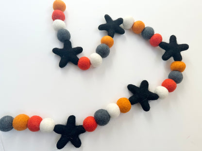 Halloween Black Star Garland