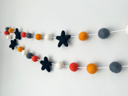 Halloween Black Star Garland