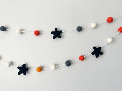 Halloween Black Star Garland