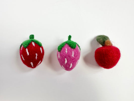 Felted Fruit Shapes
