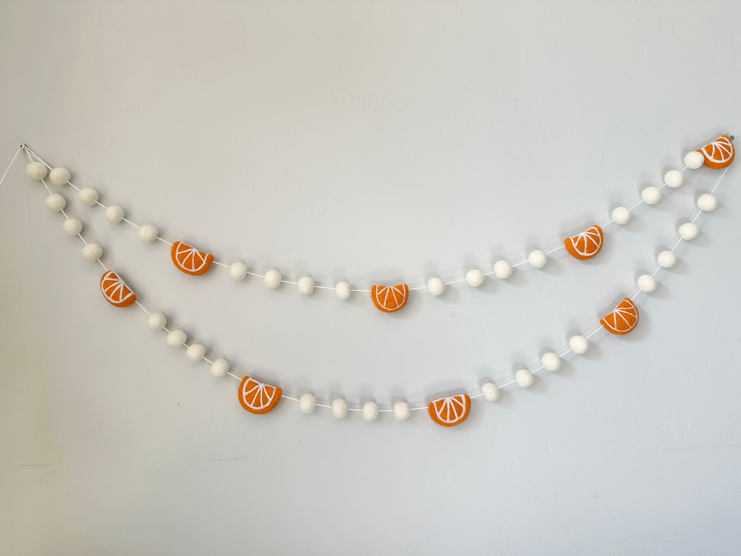 Dried Oranges and Popcorn Garland