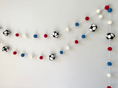 Your Team's Colors Soccer Garland