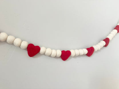 Red & White Heart Garland
