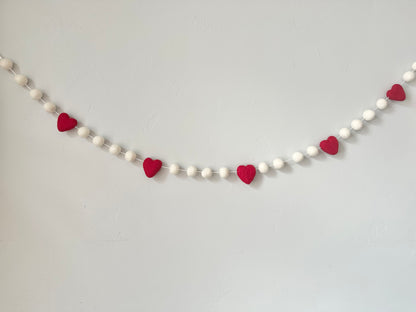 Red & White Heart Garland