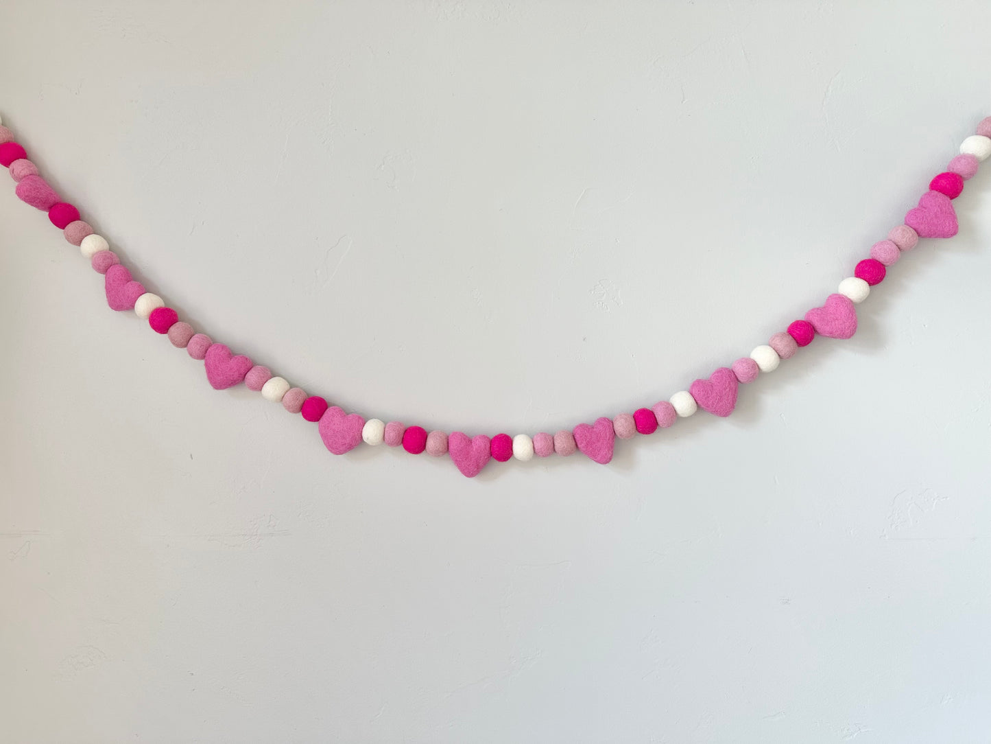 Shades of Pink Heart Garland