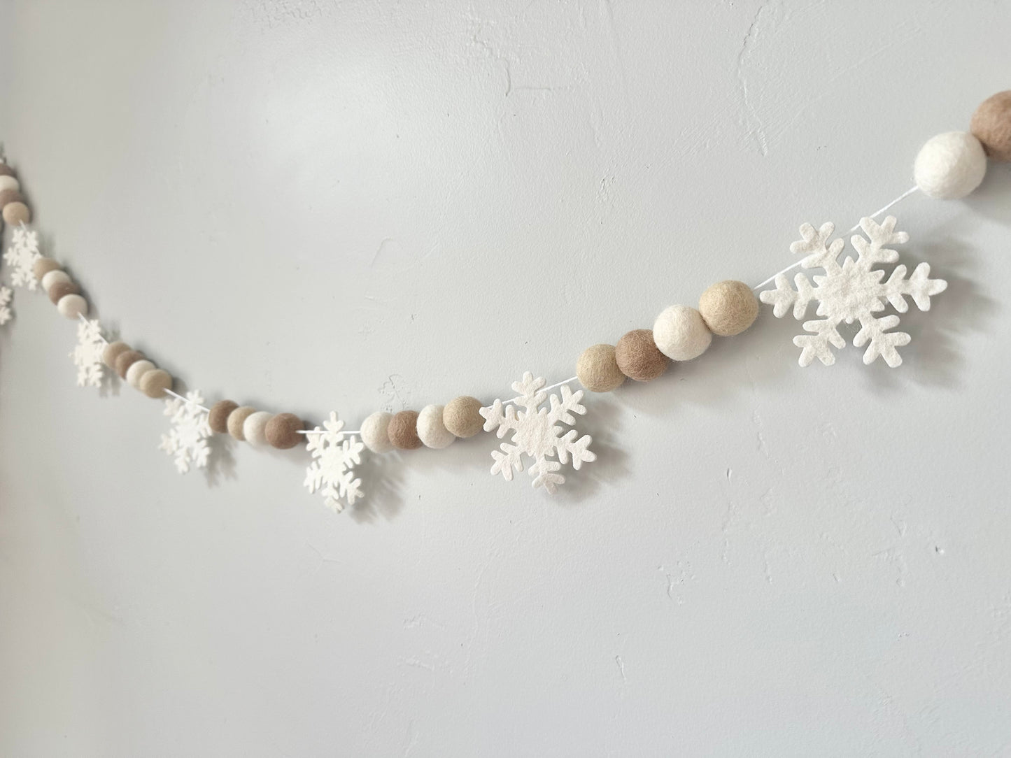 Neutral Snowflake Garland - Best Seller!
