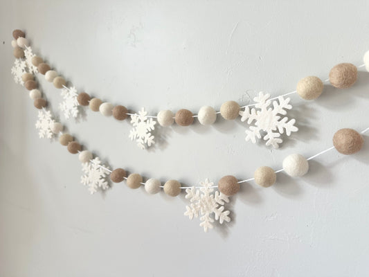 Neutrals Snowflake Garland - Best Seller!