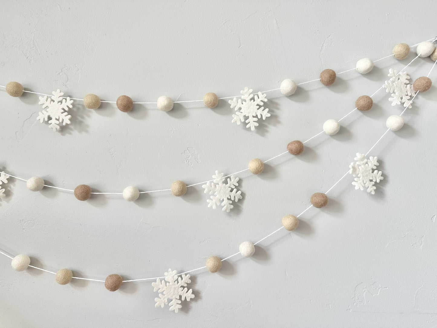 Neutral Snowflake Garland - Best Seller!
