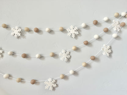 Neutral Snowflake Garland - Best Seller!