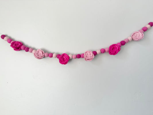 Pink Roses Garland