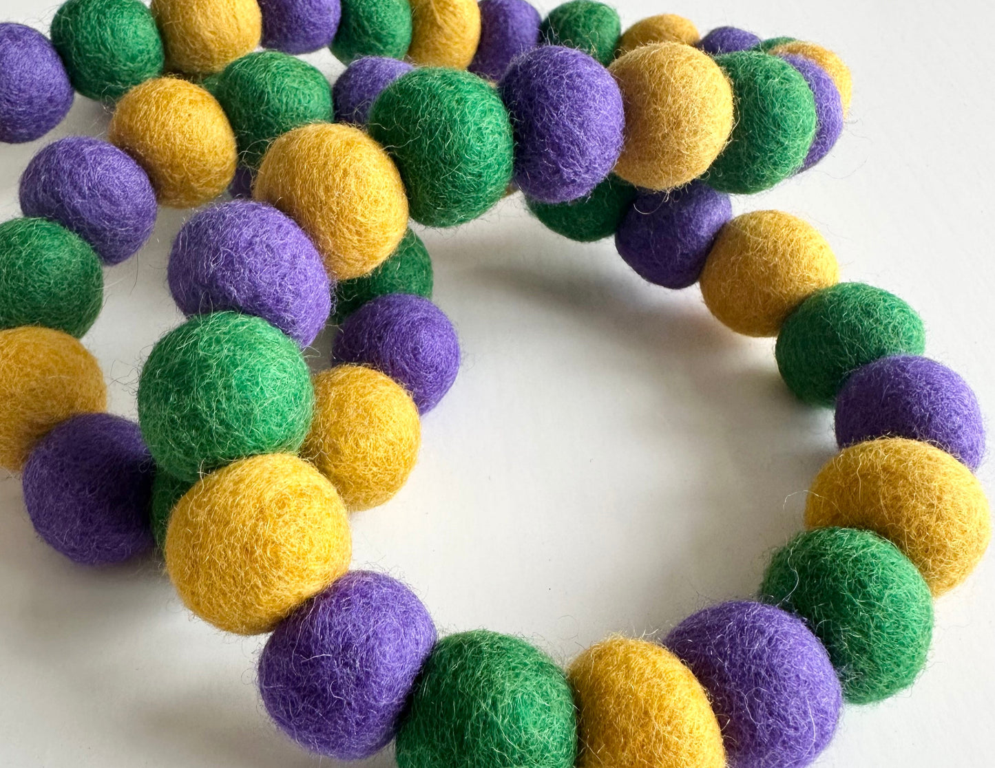 Bright Mardi Gras Garland