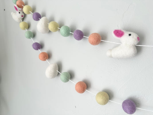 Easter Bunny with Easter Eggs Garland