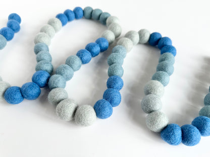 Blue Ombre Color Block Garland