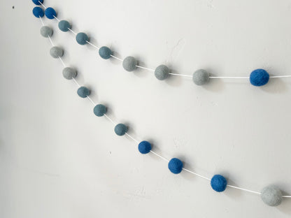 Blue Ombre Color Block Garland