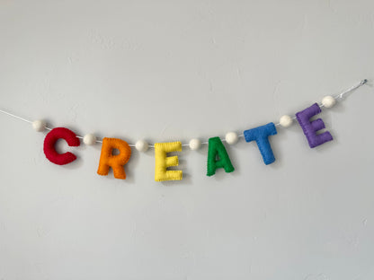 CREATE felt banner - rainbow letters