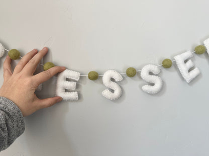 BLESSED felt banner - white letters