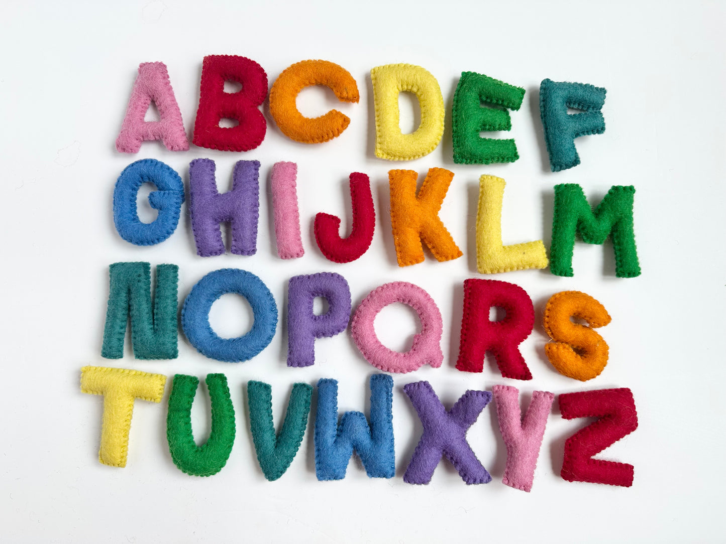 Rainbow Alphabet Felt Letters