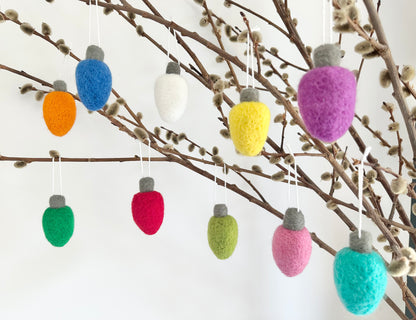 Christmas Lightbulb Ornaments