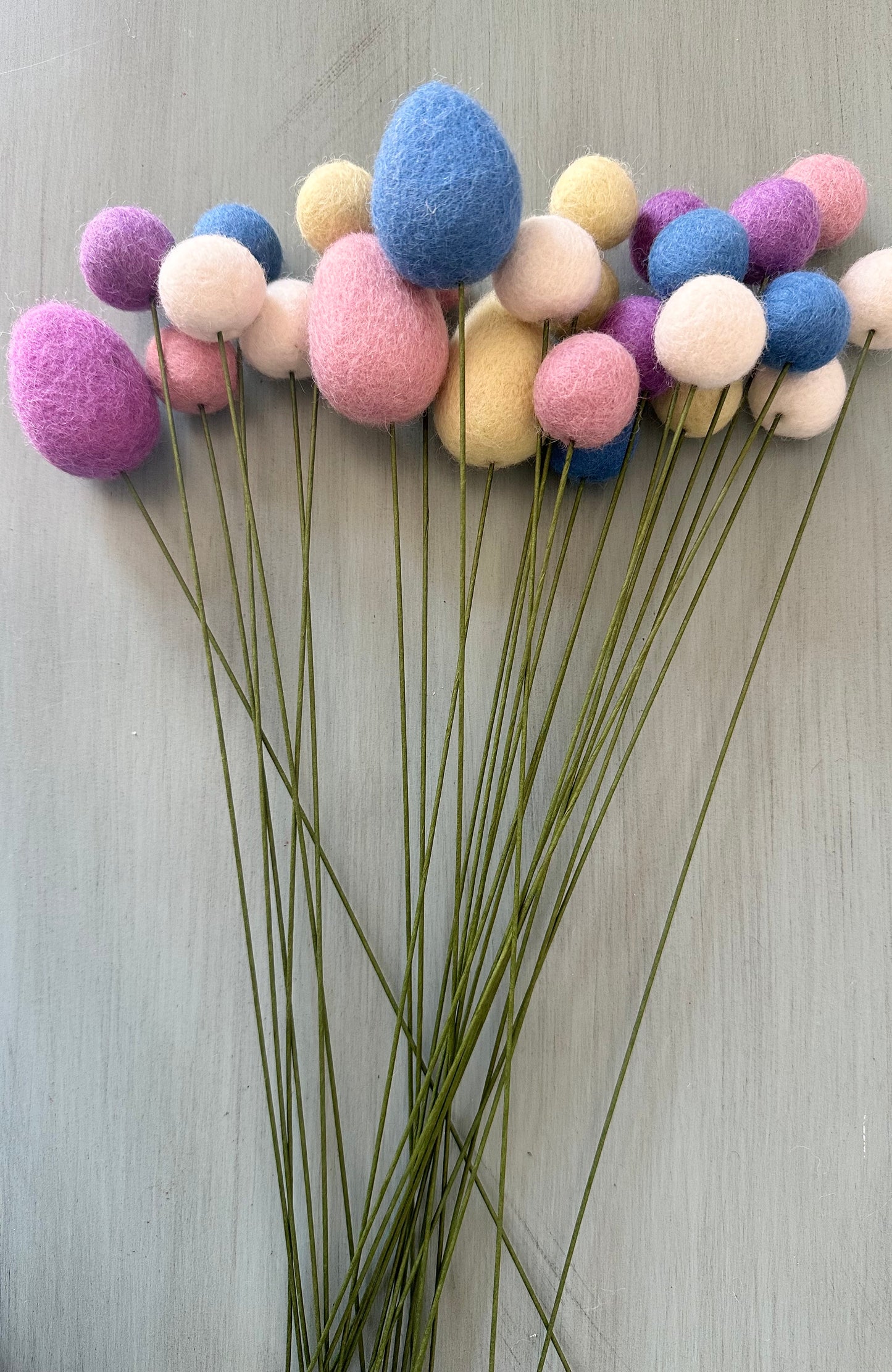 Easter Egg & Felt Ball Bouquet