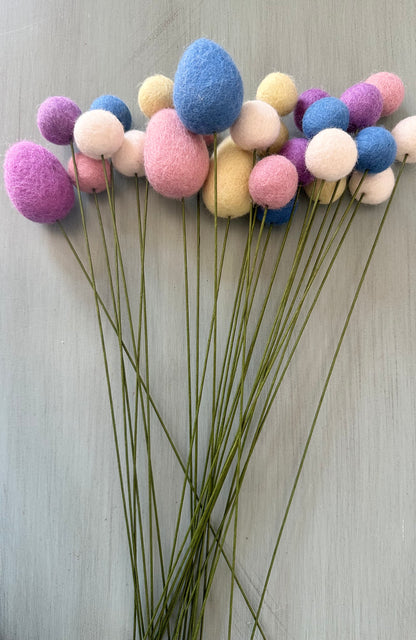 Easter Egg & Felt Ball Bouquet