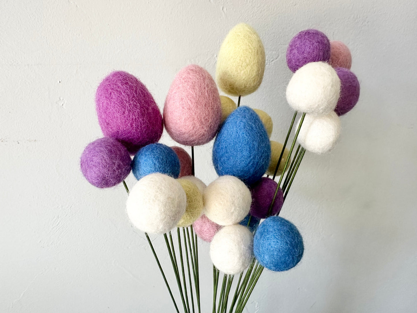 Easter Egg & Felt Ball Bouquet