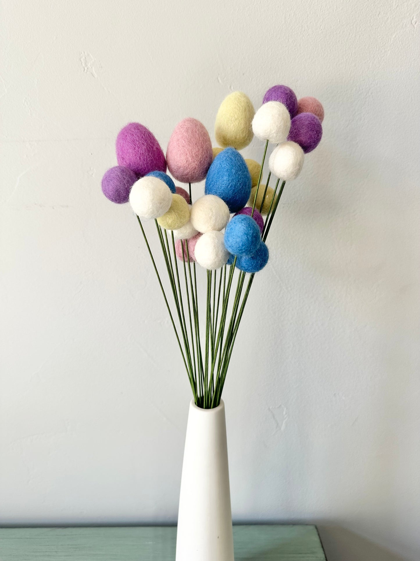 Easter Egg & Felt Ball Bouquet
