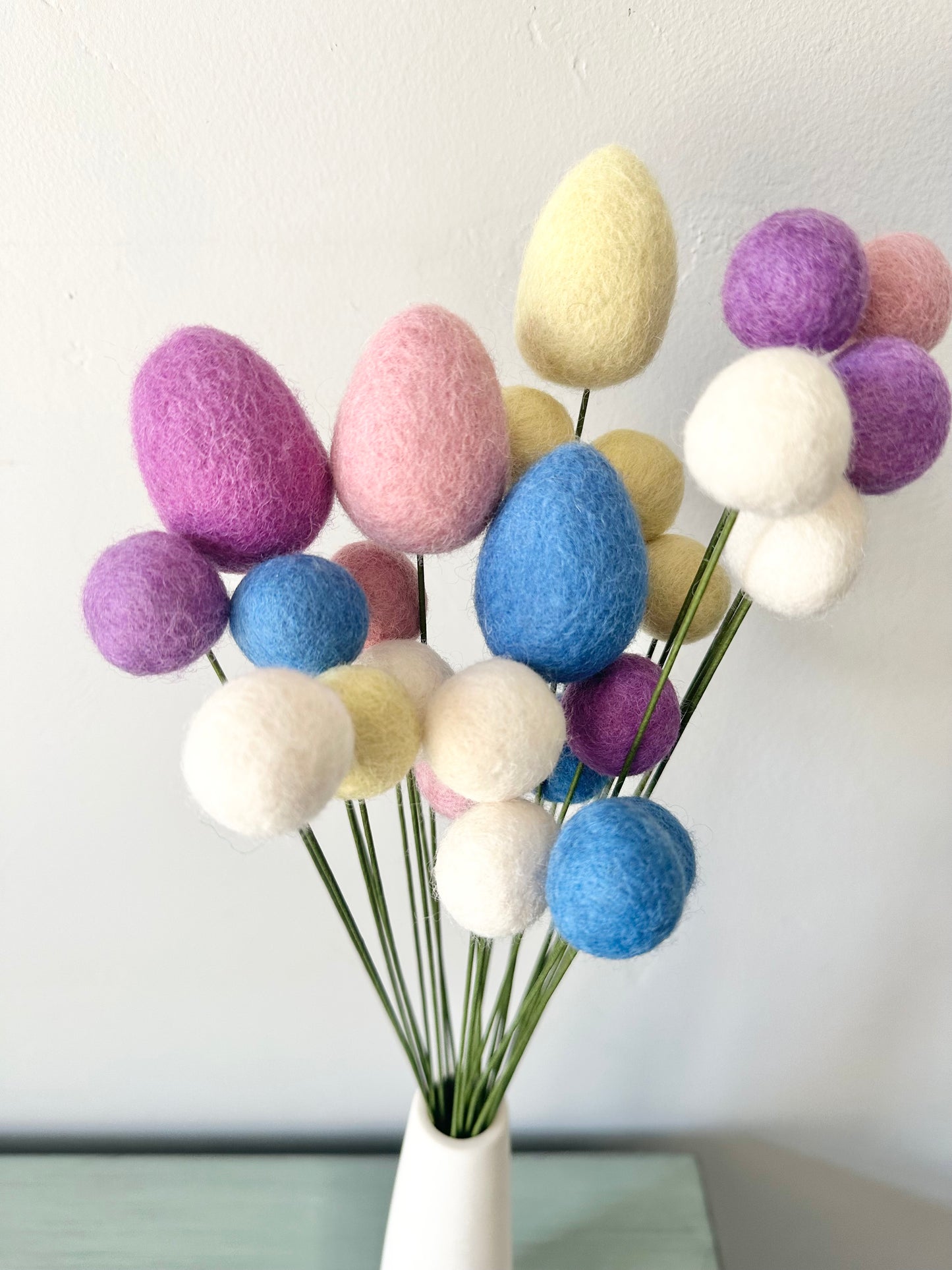 Easter Egg & Felt Ball Bouquet