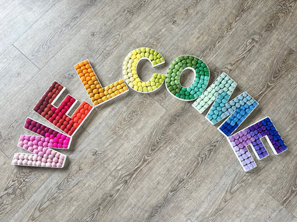 WELCOME Felt Ball Letters
