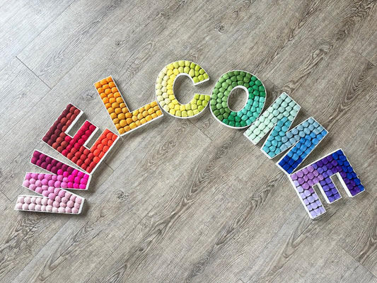 WELCOME Felt Ball Letters