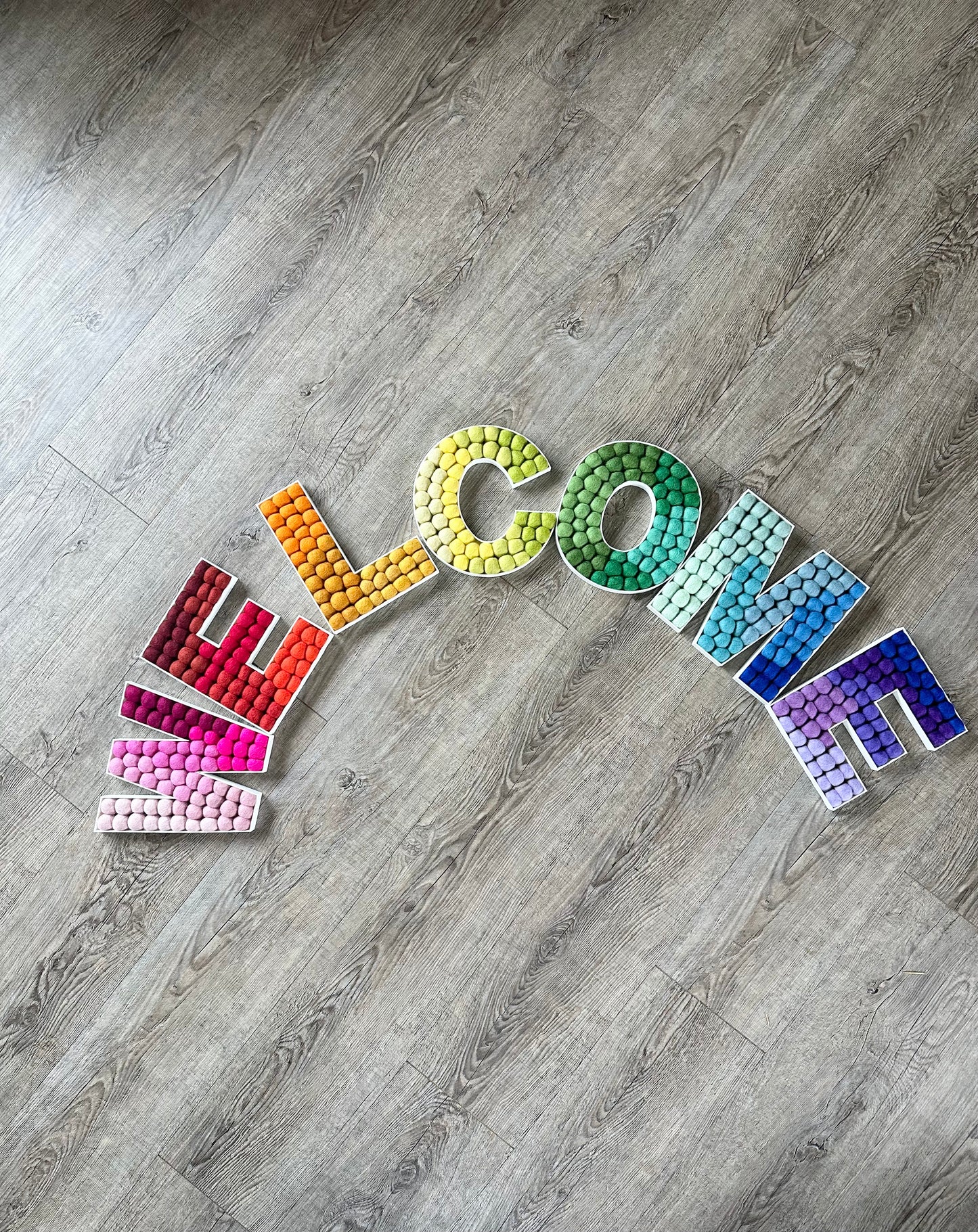 WELCOME Felt Ball Letters