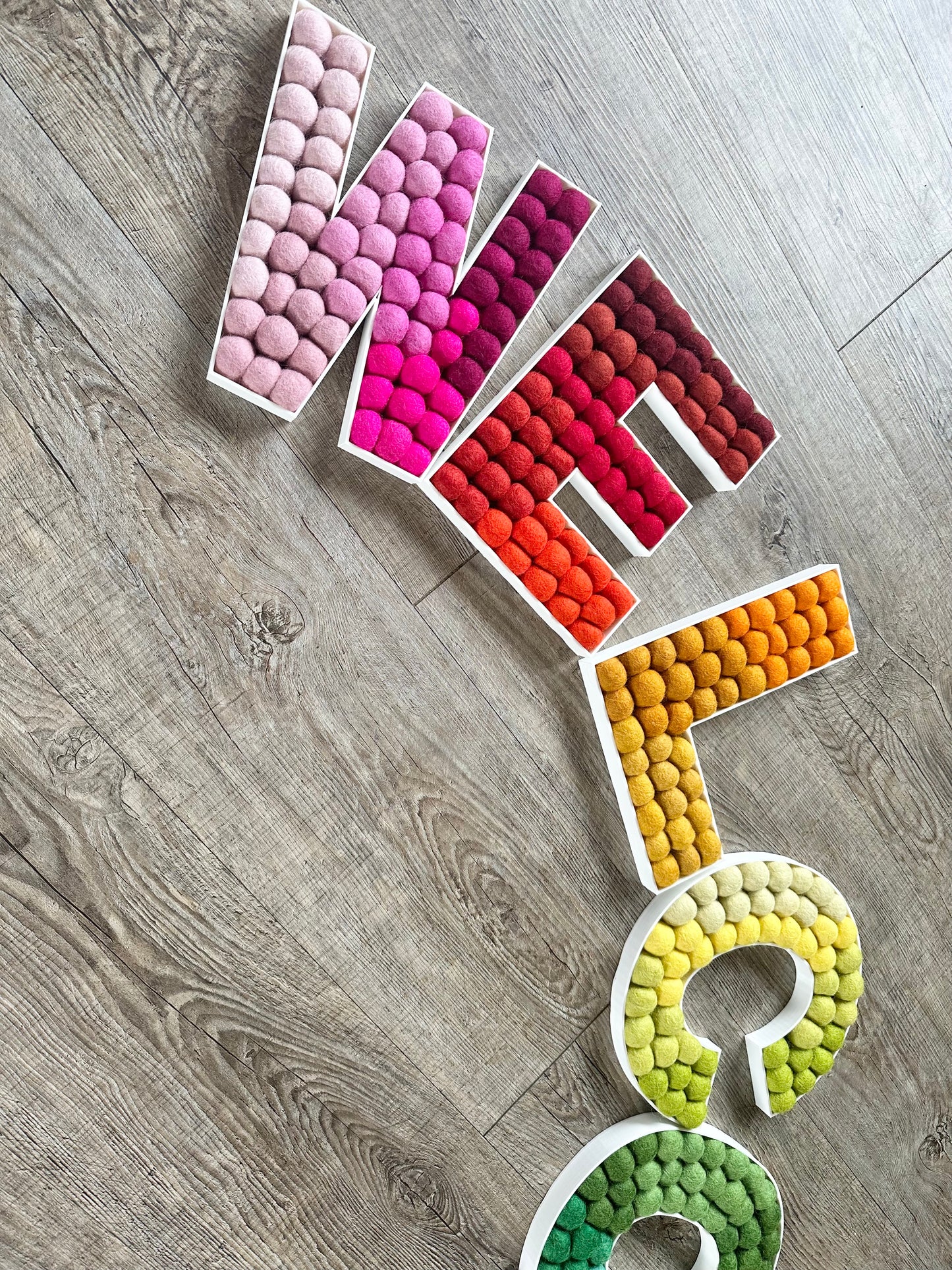 WELCOME Felt Ball Letters