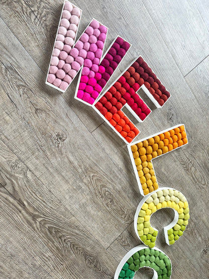 WELCOME Felt Ball Letters