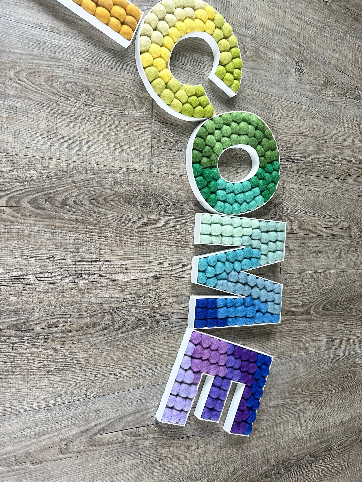 WELCOME Felt Ball Letters