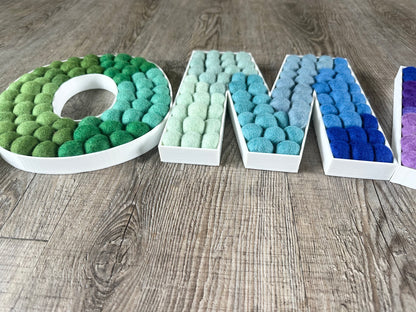 WELCOME Felt Ball Letters