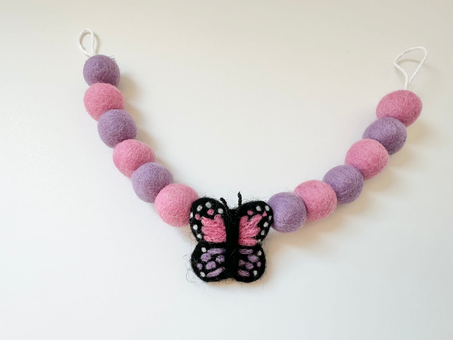 Pink & Purple Butterfly Curtain Ties