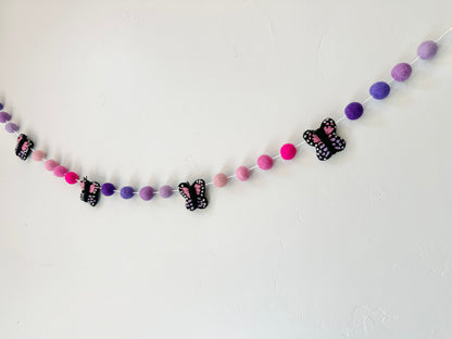Pink/Lilac Ombre Butterfly Garland