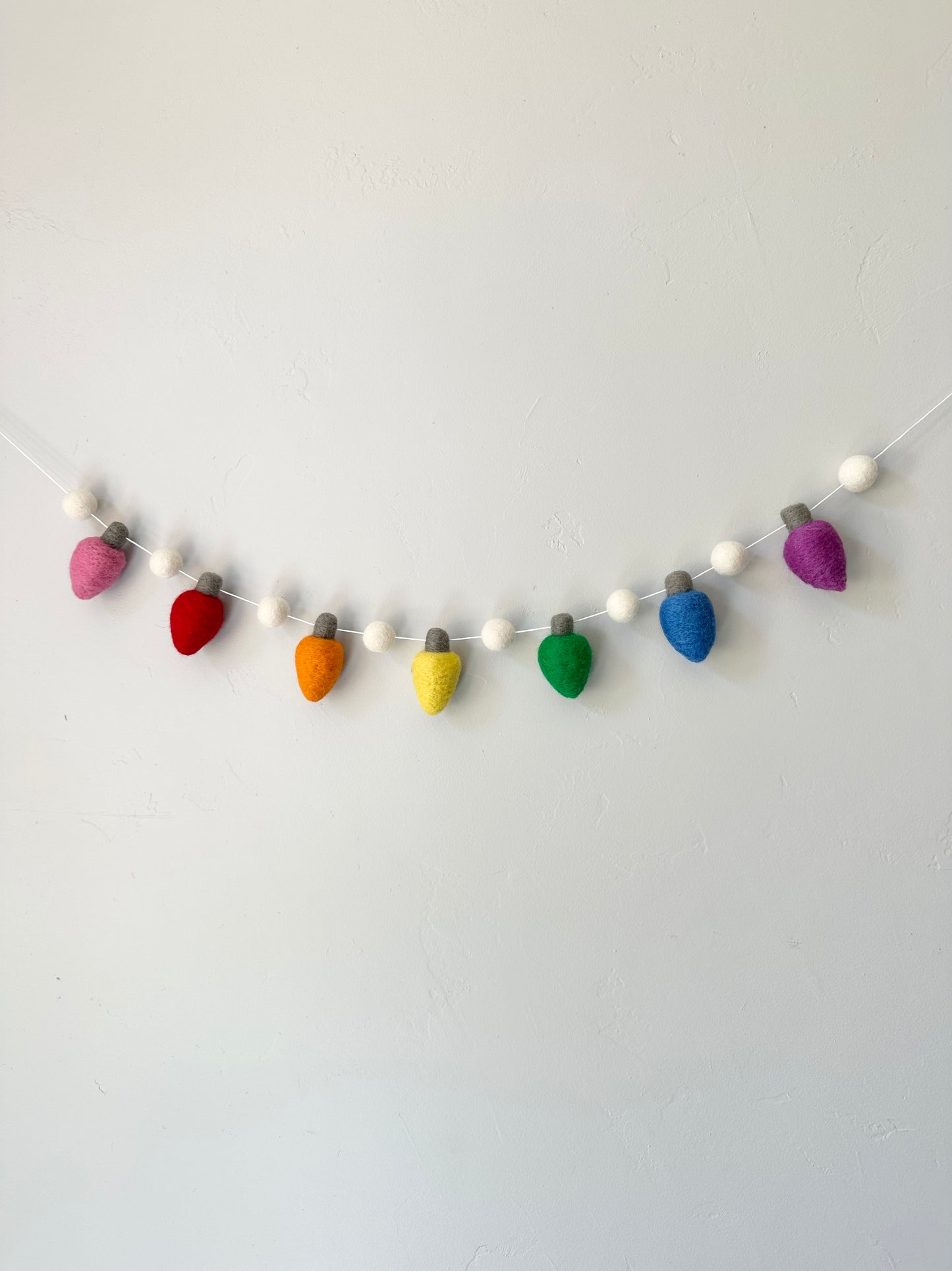Rainbow Light Bulb Garland