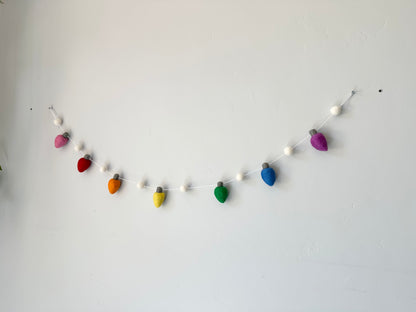 Rainbow Light Bulb Garland